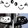 Светоотражающая Милая Улыбка Автомобильная Наклейка Наклейка на Зеркало Заднего Вида Автостайлинг Мультяшная Улыбающаяся Глаза Лицо Наклейка Декаль Для Всех Автомобилей