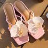 Мода Женщины Высокие Каблуки Сандалии Бренд Цветочный Дизайнер Элегантная Обувь Женская Повседневная Мода Уличные Новые Летние Сандалии Сандалии Женские