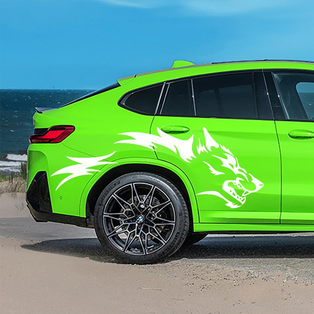 Наклейки на автомобиль Койот волк гранж дизайн виниловая наклейка на дверь сбоку пикап грузовик 2 предмета большой размер набор наклеек для автомобиля