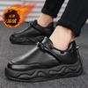 Мужские зимние ботинки, новые мужские зимние ботинки, флисовые, утолщенная толстая подошва, нескользящие и морозостойкие, цельнолитые низкие хлопковые ботинки, мужские зимние