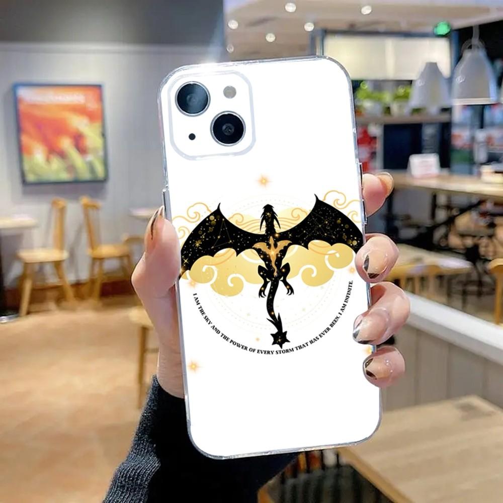 Чехол для телефона Dragon F-Fourth W-Wing для iPhone 15,14,13,12,11 Plus,Pro,Max,XR,XS,X,7,8 Plus,SE,Mini Прозрачный Силиконовый Мягкий