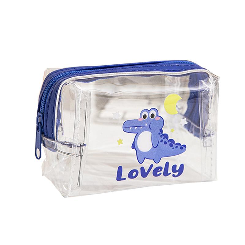 Милый мультяшный зверек, прозрачный ПВХ кошелек для монет, детские мини-портативные наушники, органайзер для кабеля передачи данных, женская водонепроницаемая косметичка