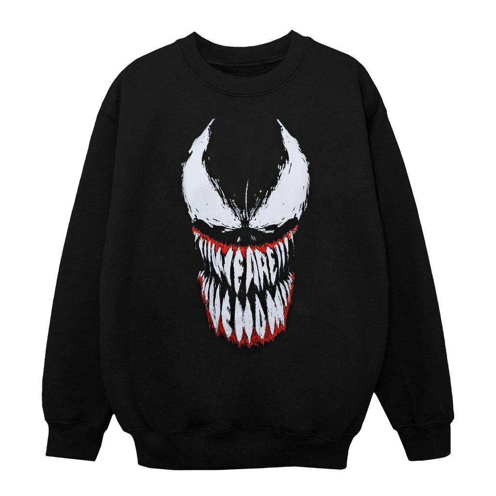 Marvel Womens/Ladies Spider Man Venom Teeth Face Sweatshirt