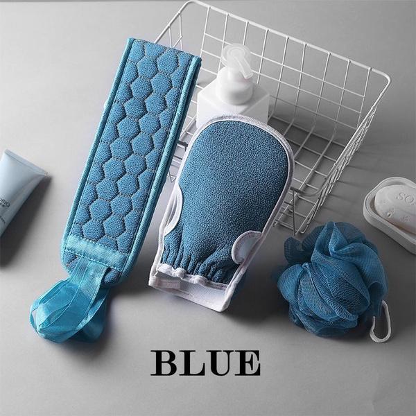 3 шт., 1 комплект/6 шт., 2 комплекта, скребок для спины, отшелушивающие перчатки и набор губок для ванны из люфы для мужчин и женщин, скребок для тела, скруббер, банка для глубокой очистки