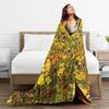 Flower Market  Flannel Blanket Spring  Warm Soft Throw Blanket for Boy Girl Couch Chair Street Trend Bedspread Sofa Bed Cover