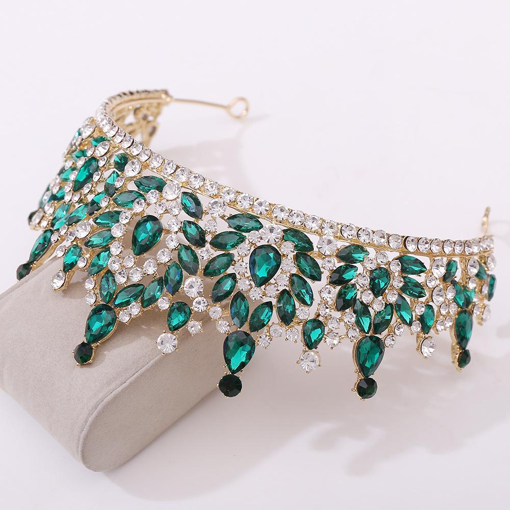 Свадебная корона в новом европейском стиле, атмосферный хрустальный головной убор в стиле барокко, аксессуары для дворцовой королевской короны