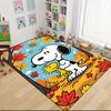 Snoopy Woodstock Autumn Carpet Rug Soft Washable Anti Slip Home Living Room Sofa Mats Personalized Christmas Rug