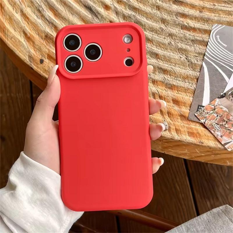 Высококачественный защитный чехол из жидкого силикона для iPhone 17 Air 16 15 14 13 12 11 Pro Max Plus 16E 17 Pro Max Защита камеры Матовый Мягкий чехол