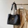 Новая Популярная Женская Сумка из ПУ Кожи Большой Вместимости Зимняя Высококачественная Стеганая Дизайнерская Сумка на Плечо для Поездок на Работу, Сумка-Шопер, Сумка-Тоут KTY
