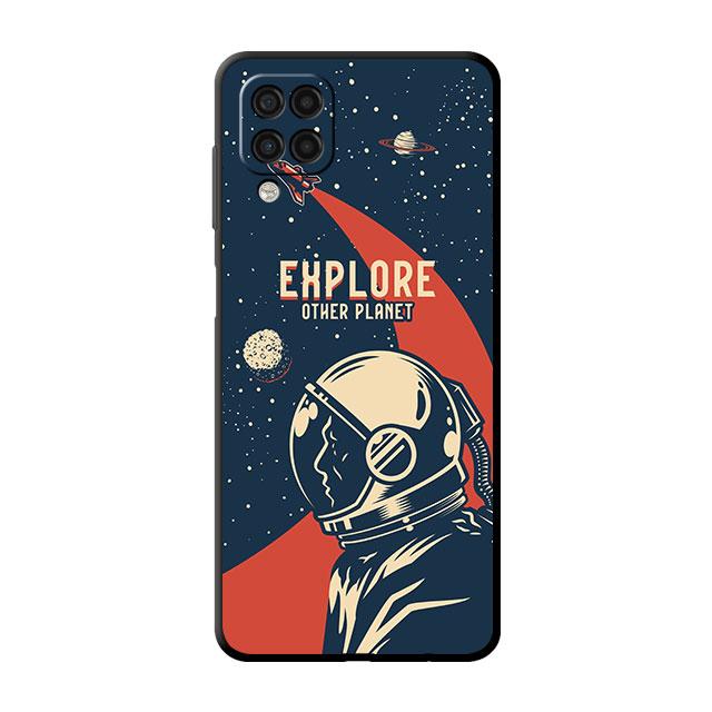 Soft Case For Smaung Galaxy A52 A13 A53 A12 A51 A32 A21s A33 A22 A23 A31 A03 A72 A41 A11 A04 Phone Cover Cartoon Cool Astronaut