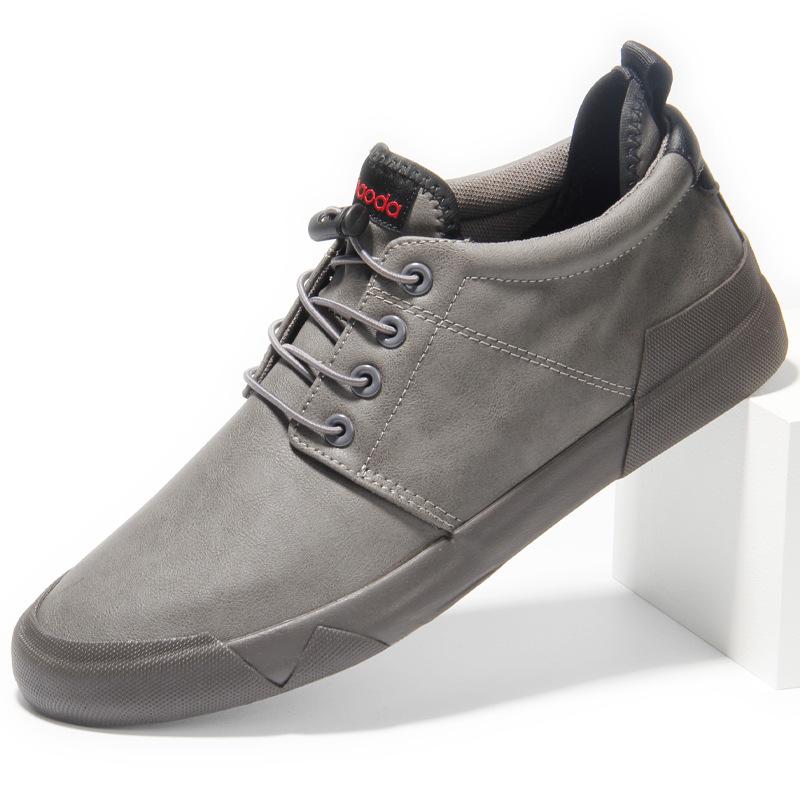 Кожаные повседневные туфли для мужчин Деловая офисная обувь Модные мужские кожаные повседневные кроссовки на шнуровке Трендовая обувь Крутые лоферы Плоские туфли