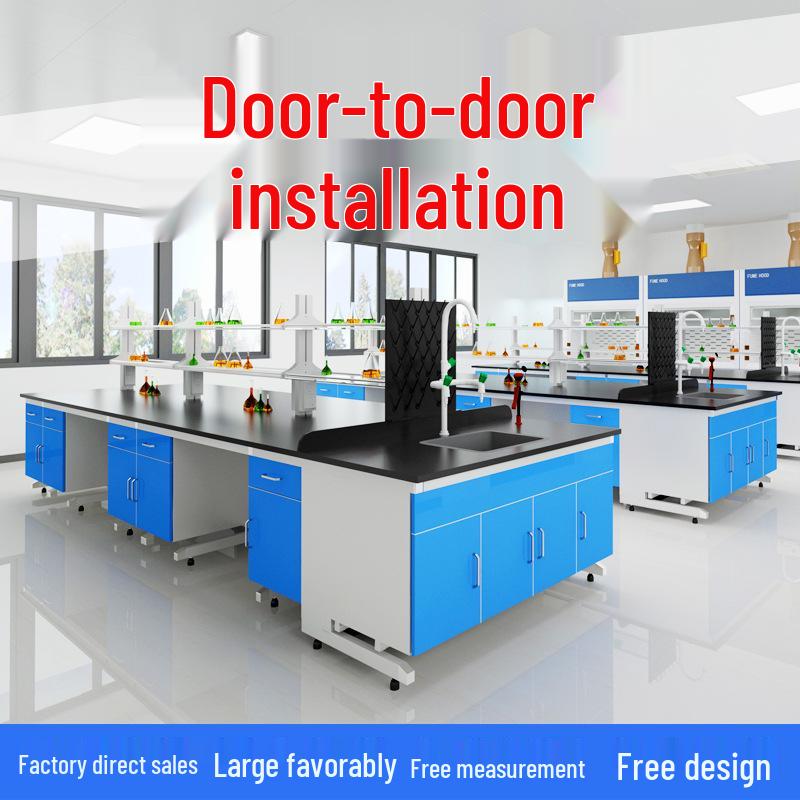 Laboratory Workbench Physicochemical Steel-Wood Central Table