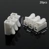20Pcs No Solding Quick 1P 2P 3P Cable Wire Connector No Screw Terminal Block Spring Clamp
