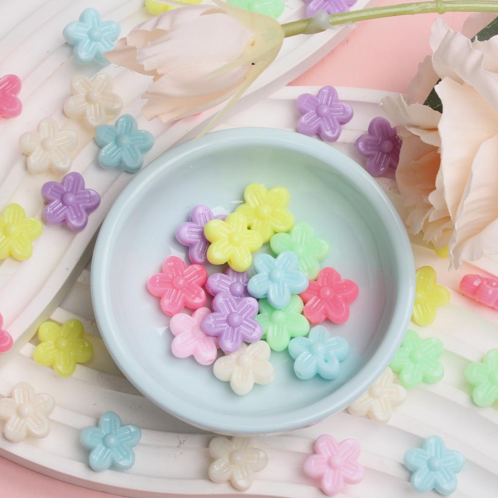 Творческий ручной работы красочный цветок морская звезда DIY DIY аксессуары ювелирные изделия бусины модные 50 шт. акриловые бусины DIY полые свободные бусины