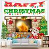 Счастливого Рождества, рождественские украшения, гобелен с принтом, украшение для дома, гостиной, спальни, стены, полиэстеровый гобелен