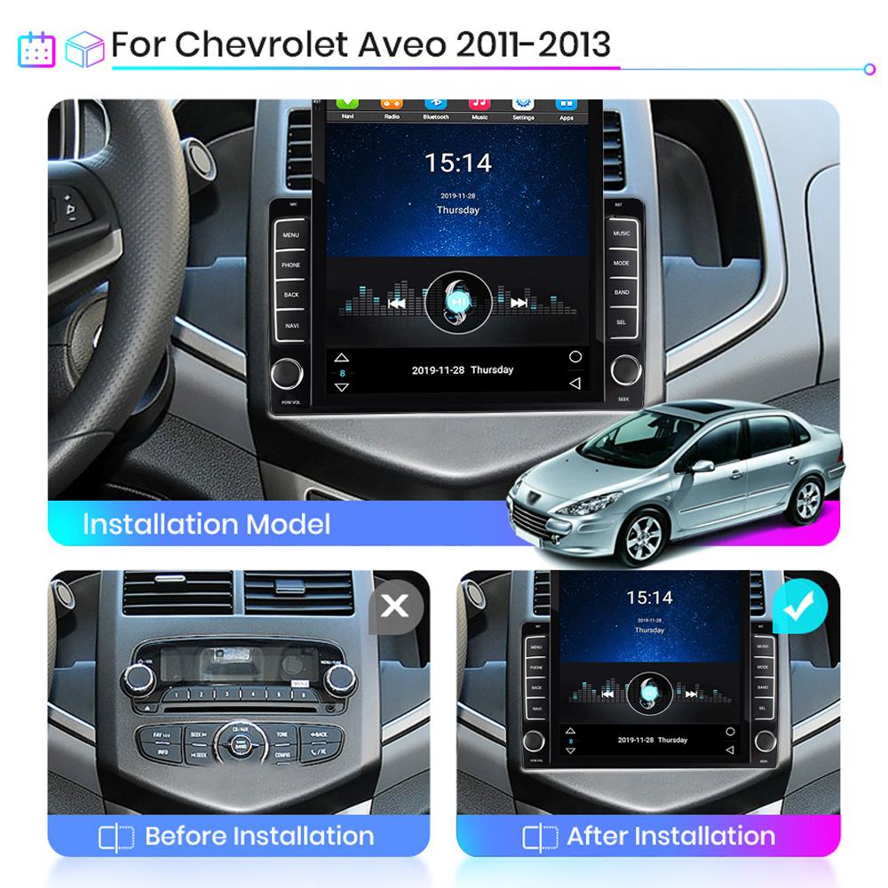 9,7-дюймовый автомобильный радиоприемник на Android для Chevrolet Aveo 2 Sonic T300 2011-2015 2 DIN Tesla с вертикальным экраном Carplay Авто Радио Мультимедийный плеер 2 + 32 ГБ