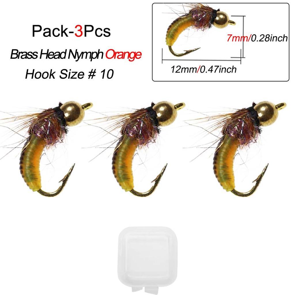 1/3 шт., мушки для рыбалки, латунная голова с бусинами, быстрая сикинговая нимфа, скад, червь, червь, ручейник, куколка, поддельные насекомые, приманки для рыбалки нахлыстом