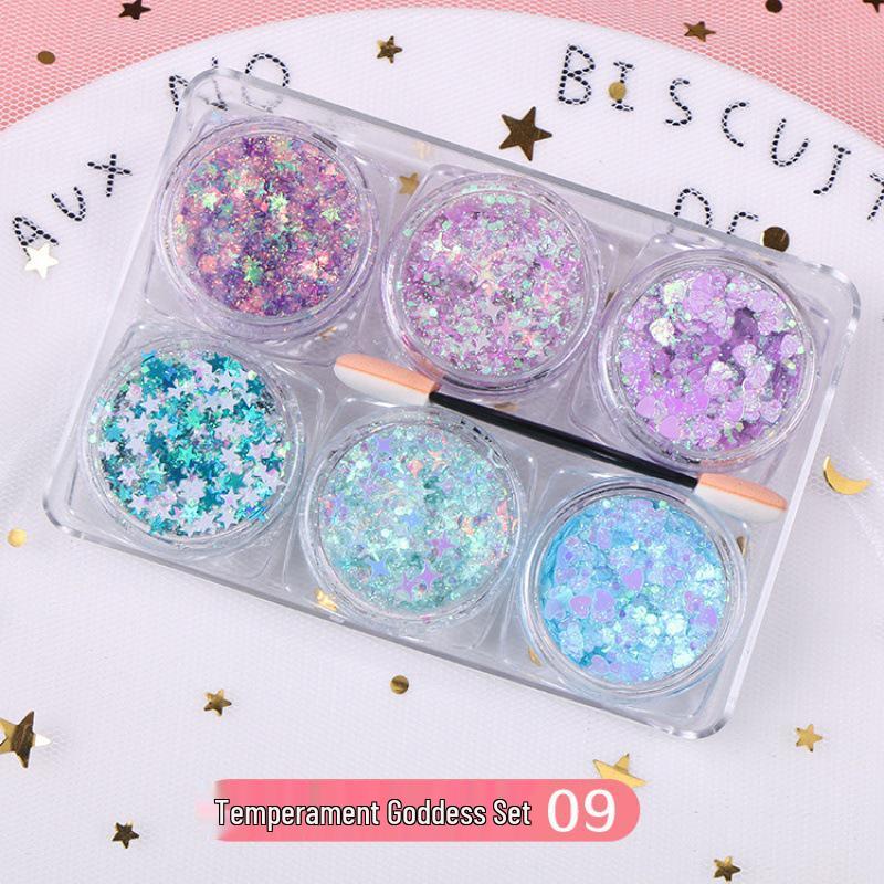 Bling Eye Makeup Stickers: Glitter Stars & Pearlescent Gel Eyeshadow for Fairy Stage Sparkle