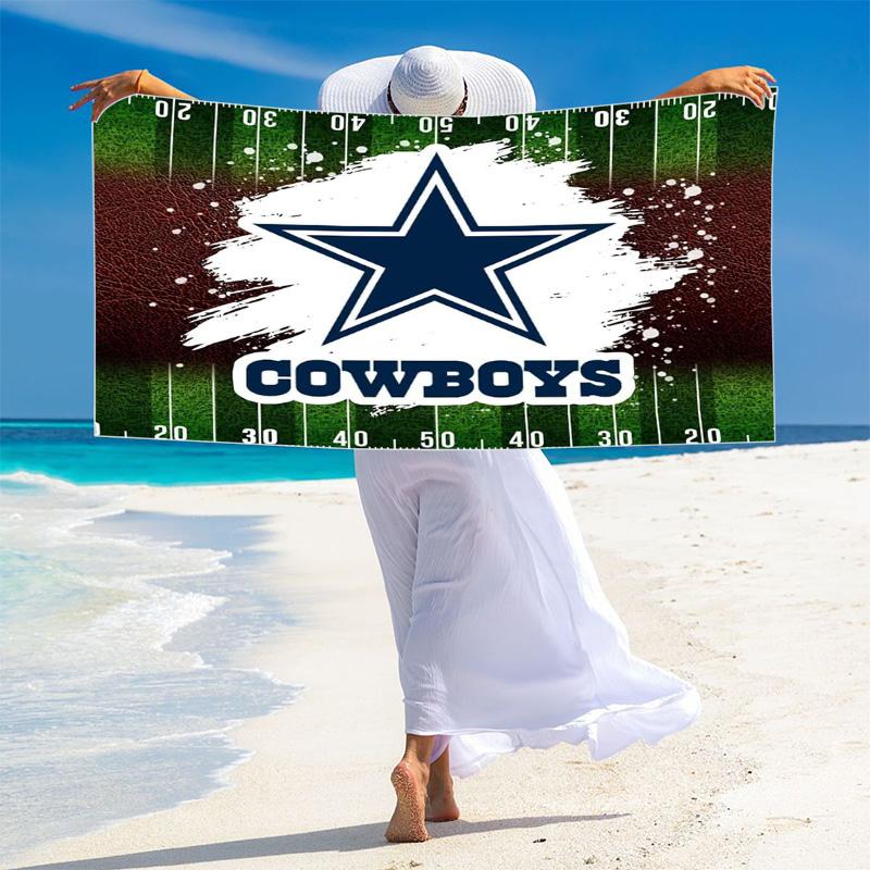 Dallas Cowboys Logo Print Beach Towel, Large Soft Quick Dry Towel for Beach Camping Swimming