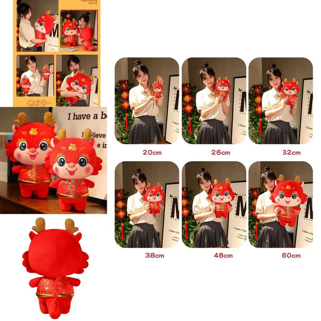 Adorable Dragon Stuffed Animal Toy Red Color Varying Heights Available