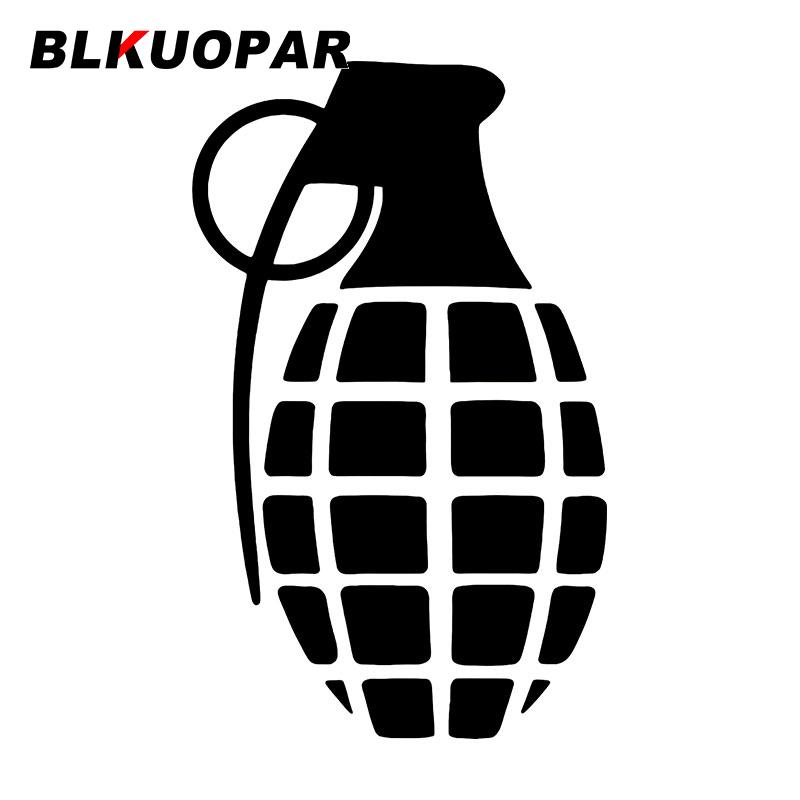 BLKUOPAR ГРАНАТА Ручной Бросок Пистолет Автомобильные Наклейки Водонепроницаемые Креативные Виниловые Графические Лазерная Вырезка Голографические Защитник Багажника Автомобиля