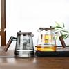 Creative Magic Glass Teapot Heat Resistant 750ml Tea Pot with Infusers Press Control with Wooden Handle