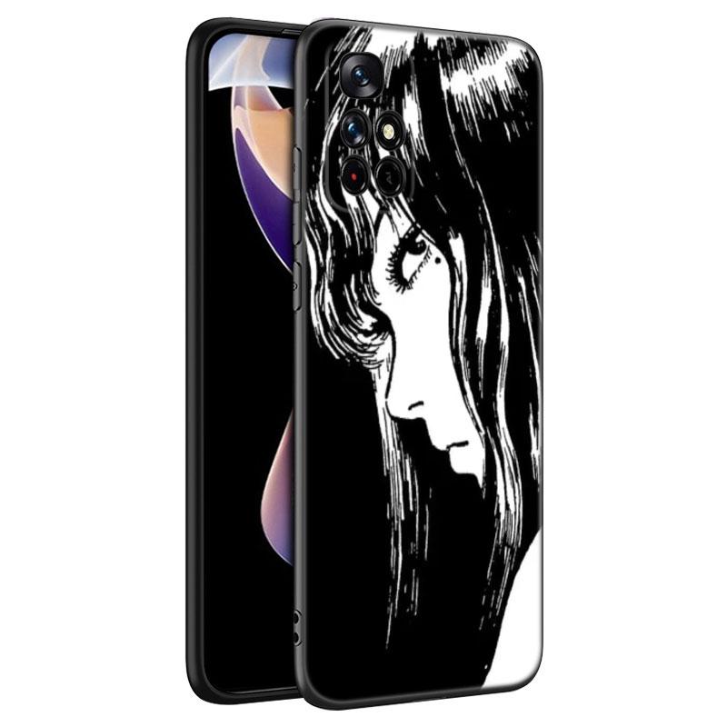 Junji Ito Terror Horror Anime Case For Xiaomi Redmi Note 7 8 9 10 Lite 11 11E 11T 12 Pro 11S 4G 10T 5G 8T 9S 10S TPU Black Cover