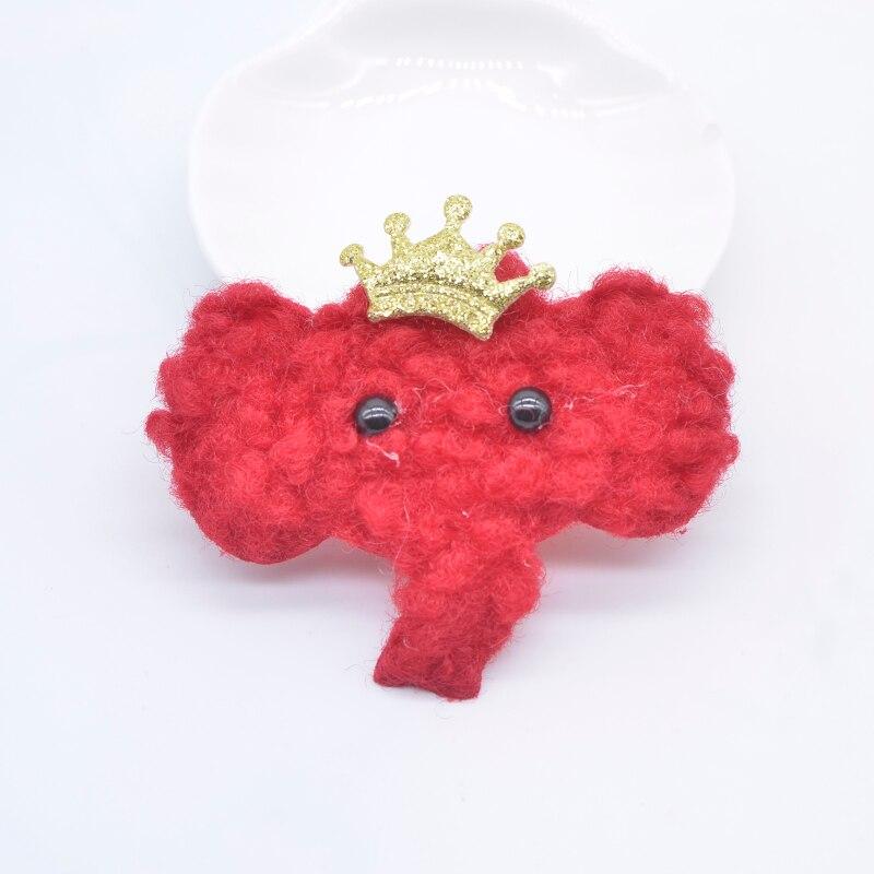 6 шт., плюшевые аппликации в виде слона, шитье на скрапбукинге, плоские ремесленные аксессуары, украшения, нашивки