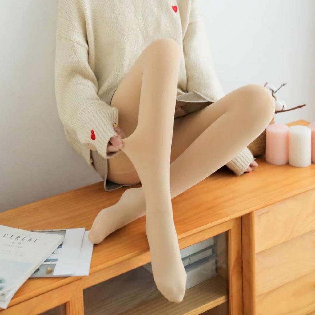 Women's Plus Velvet Thickened Pearl Velvet Footed Leggings - Slimming Autumn/Winter Warmth