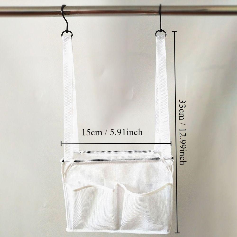 С 2 крючками Подвесная сетчатая сумка Практичная сумка для хранения ванных принадлежностей Прочный органайзер для душа Ванная комната