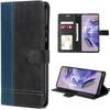 Flip Case for Redmi Note 12 Pro+ - Note 12 Pro Plus - Navy Blue-Black Leather Effect