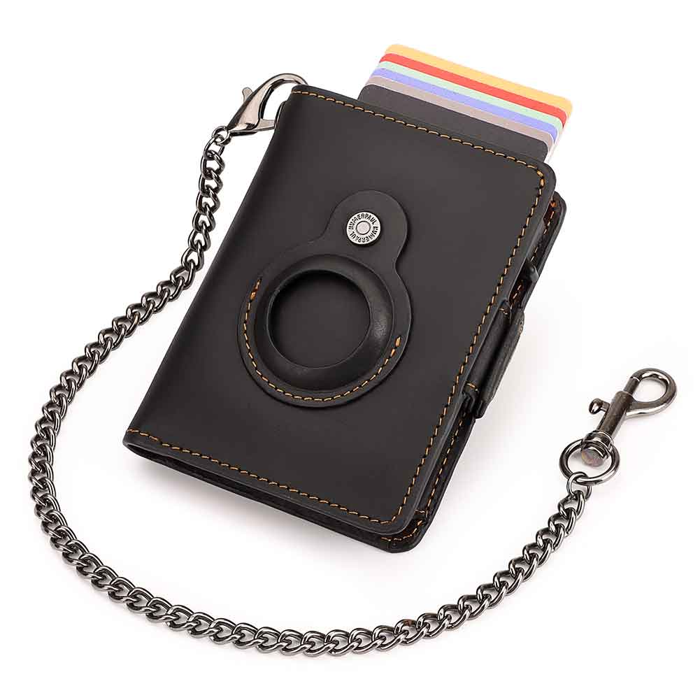 Humerpaul Leather Wallet Credit Card Wallet With Airtag Pocket