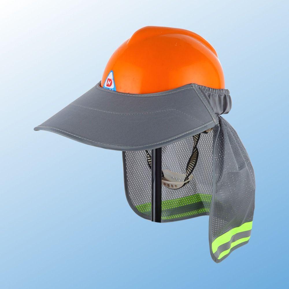 Netting Reflective Hat Brim Breathable Safety Helmet Sunshade Reflective Stripe Cap Cover  Travel