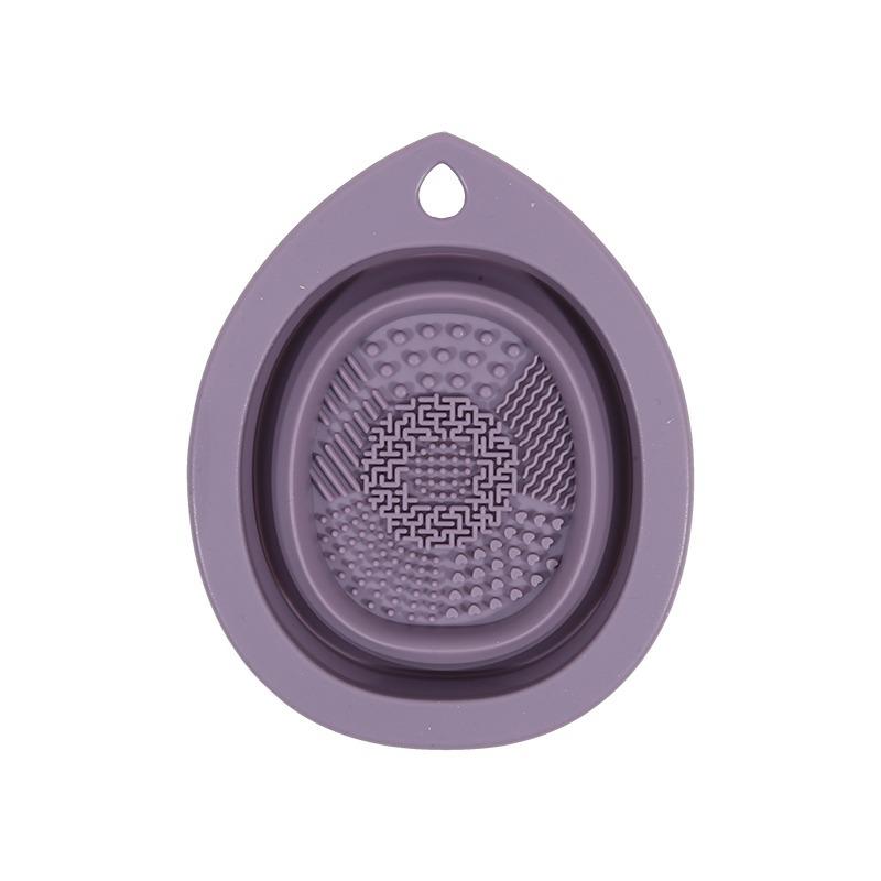 Складная силиконовая чаша для чистки кистей для макияжа, коврик для мытья косметических инструментов, бьюти-блендер