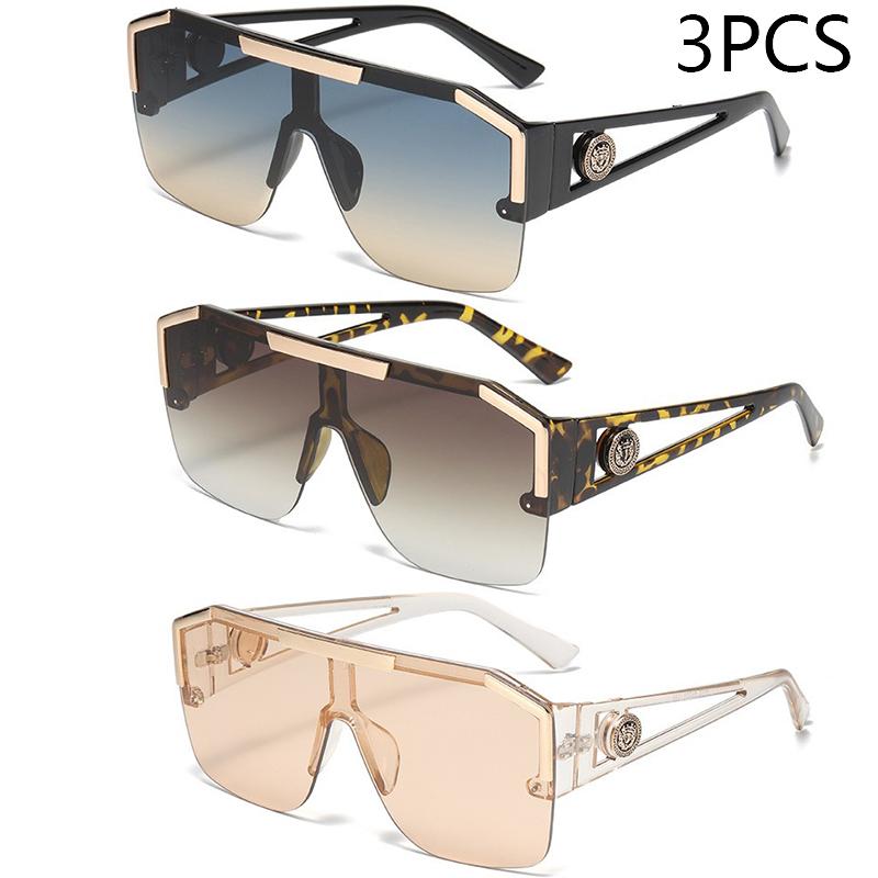 Новые роскошные мужские солнцезащитные очки большого размера, брендовые дизайнерские солнцезащитные очки для женщин, модные квадратные солнцезащитные очки с градиентом