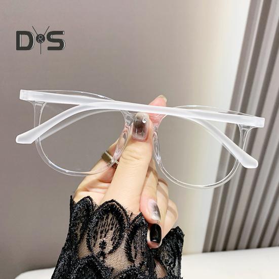 Anti-blue Light Glasses Unisex Retro Small Frame Clear View Strong Hinge Reduce Eye Fatigue Eye Protection Clear Bluelight Glasses Spectacles Office