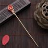 Chinese Style  Vintage Hair Chopsticks Hairpins Women Elegant Hair Stick Korean Metal Glaze  Woman Hair Clip Accessories Jewelry