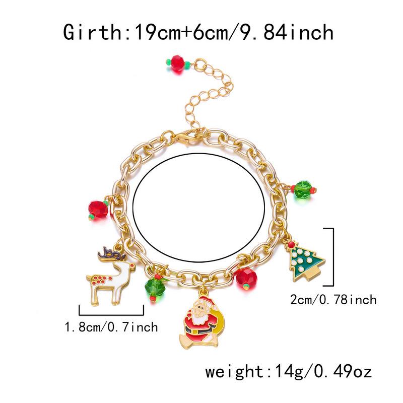 1 шт. Рождественский милый браслет Рождественские элементы Подвеска браслет Санта-Клаус Ручное украшение Праздничный фестиваль