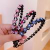 Accessories Girls Flower Wave Non-slip Korean Style Hairbands Thin Headband Women Hair Hoop Crystal