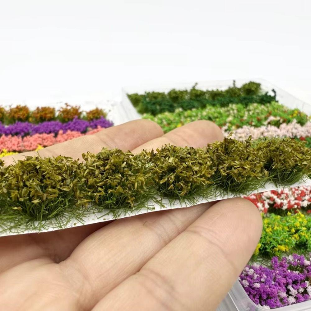 Railway Train Static Flower Tufts ABS Plant Materials Flower Grass Model Micro Landscape