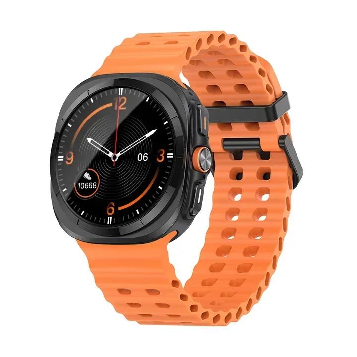 Galaxy Watch Ultra Marine Band Accessories Silicone Sport Bracelet correa For Samsung Galaxy Watch 7 Ultra 47mm Original Strap