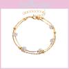 Simple Ankle Bracelet Women Overgild Color Anklet Foot Jewellery Stone Chain