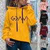 Женская модная повседневная толстовка с капюшоном и принтом, свободные спортивные топы, пуловер