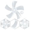 1Pcs 5 Blades Plastic Fan Blade With Nut Cover Table Fanner Accessories  For Standing Pedestal