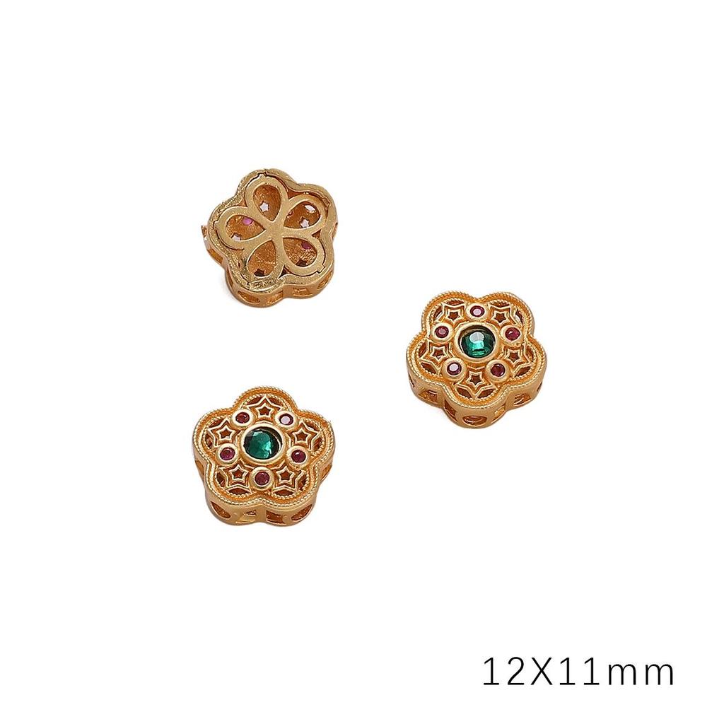 Медный песок, золото, полая перегородка, бусина для изготовления ювелирных изделий своими руками, аксессуары для рукоделия