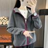 Outdoor Autumn and Winter Contrast Color Fleece Women's Polar Fleece Jacket Jacket Double-sided Fleece Warm Thickening