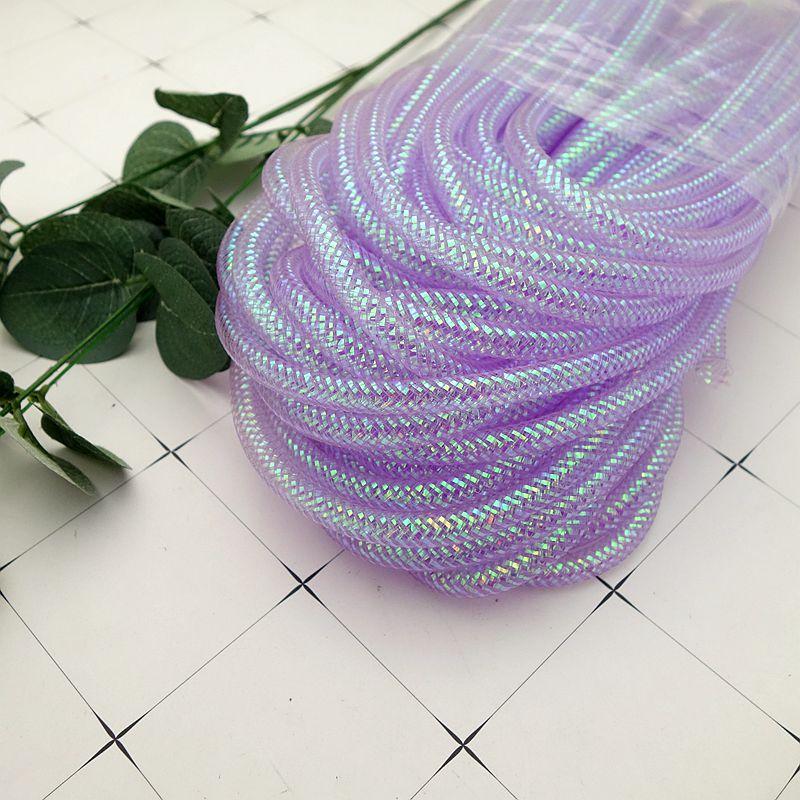 10 м Цветная сетчатая трубка-веревка 4 мм 8 мм Сетчатая трубчатая кринолиновая трубка Свадебное платье Юбка Одежда Сетка Сделай сам Изготовление Ремесленные аксессуары