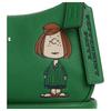 Coach PEANUTS совместный бренд Teri 24 с принтом, фурнитура, фактурная кожа, наплечная сумка-кроссбоди, средний размер, женская, зеленая