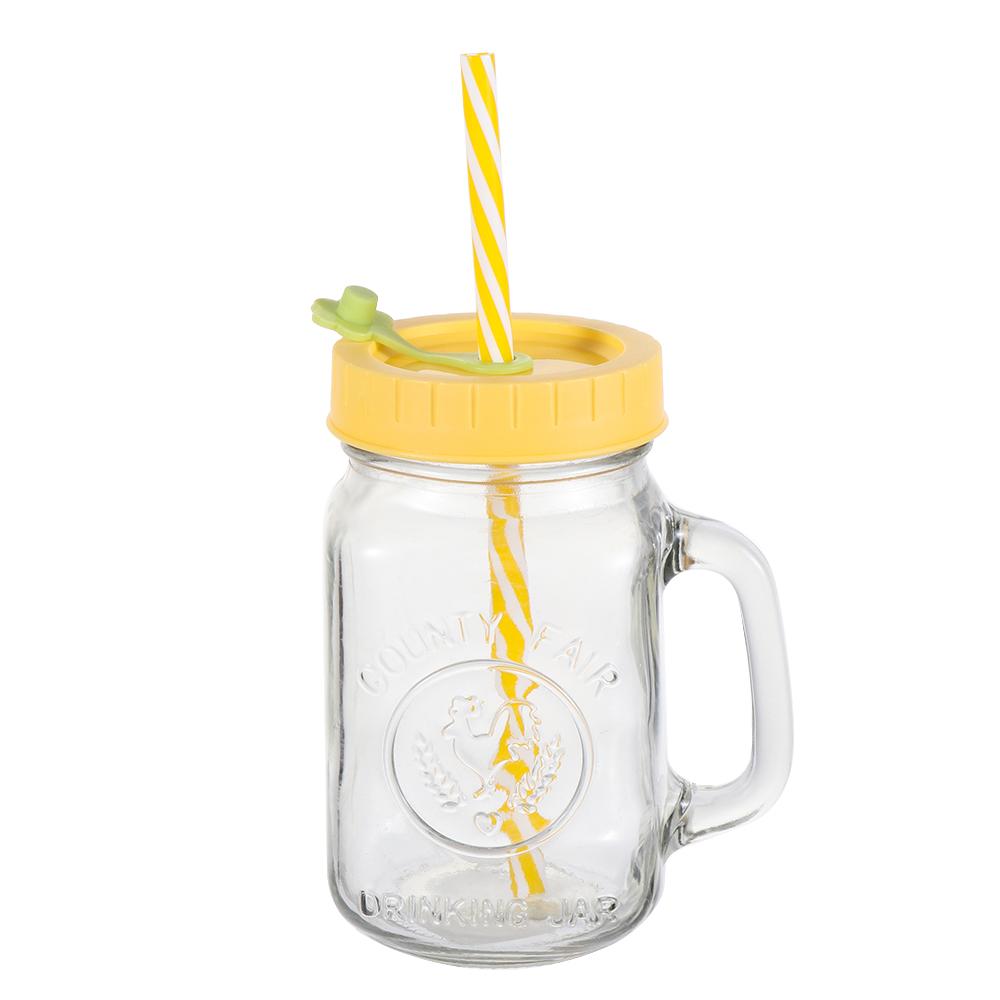 1/4Pcs Drinking Food Storage Cute Mason Jar Lids With Straw Hole Jar Caps Canning Lids