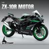 1/9 Kawasaki ZX10R Ninja Литой из сплава Модель мотоцикла Игрушечный транспорт Коллекция Звук и свет Внедорожный Мотоцикл Игрушки Машина